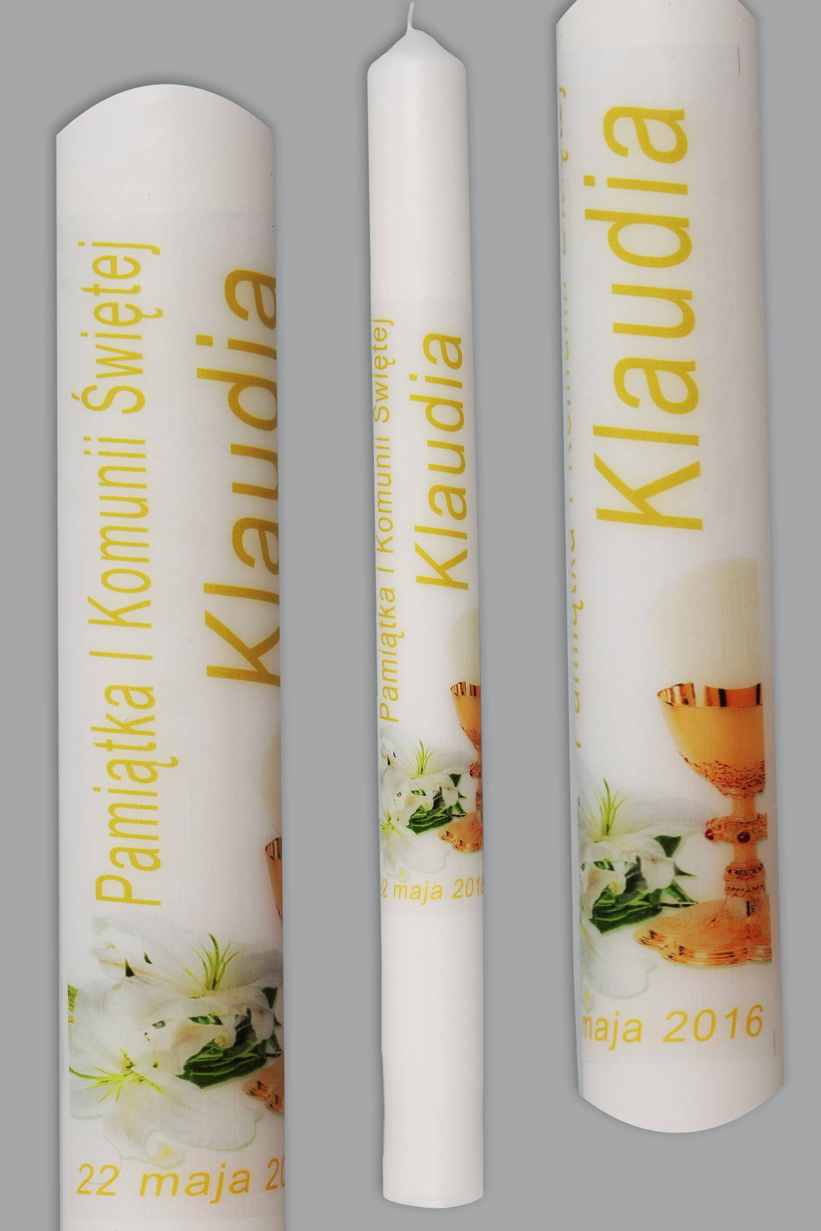 Kommunionkerze zur Personalisierung UK-SW-KN1b/dz - obraz 0