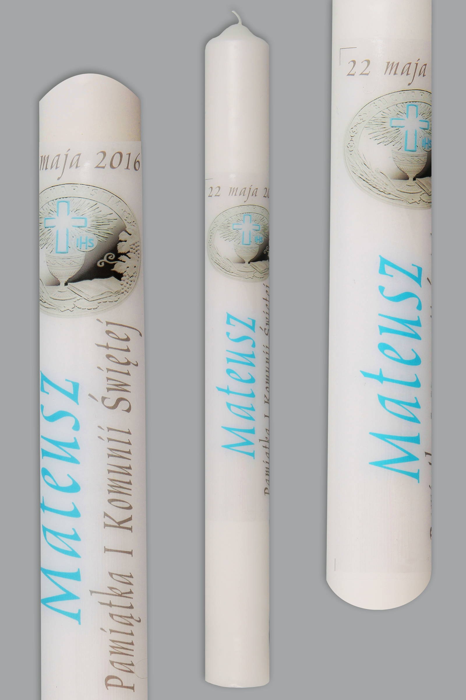 Kommunionkerze zur Personalisierung UK-SW-KN1c/ch - obraz 0