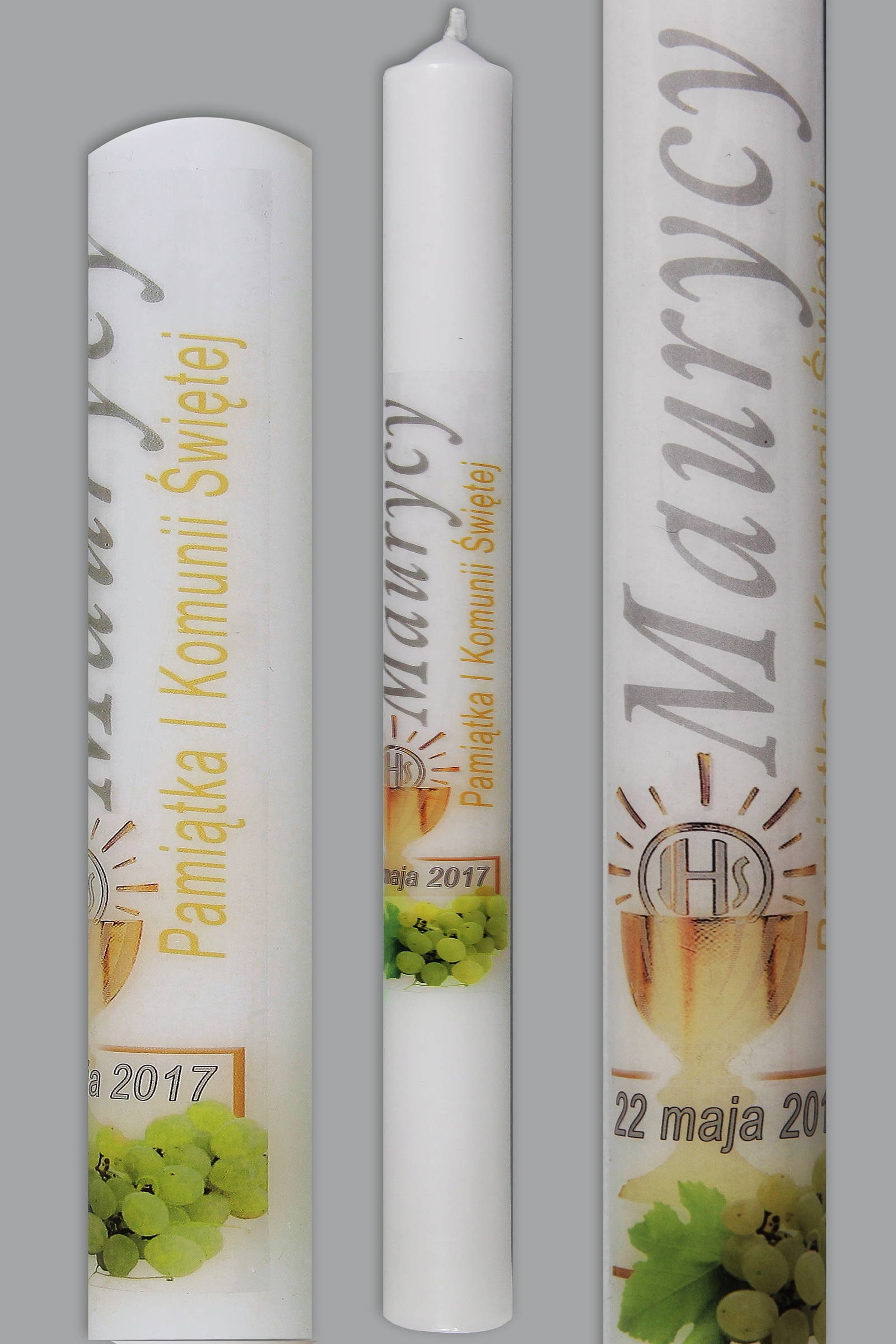 Kommunionkerze zur Personalisierung UK-SW-KN1d/ch Kommunionkerze zur Personalisierung UK-SW-KN1d/ch - obraz 0