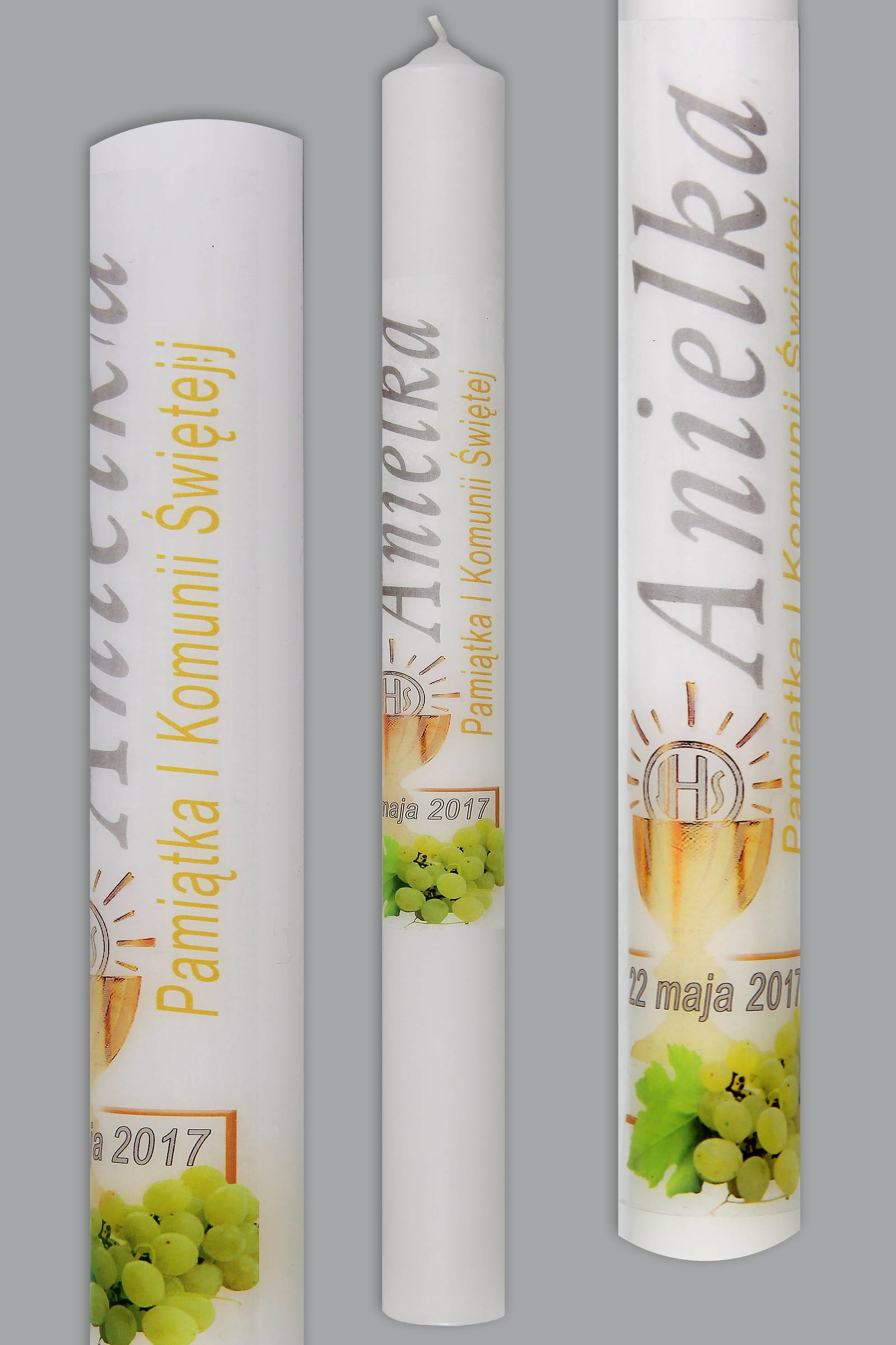 Kommunionkerze zur Personalisierung UK-SW-KN1d/dz - obraz 0