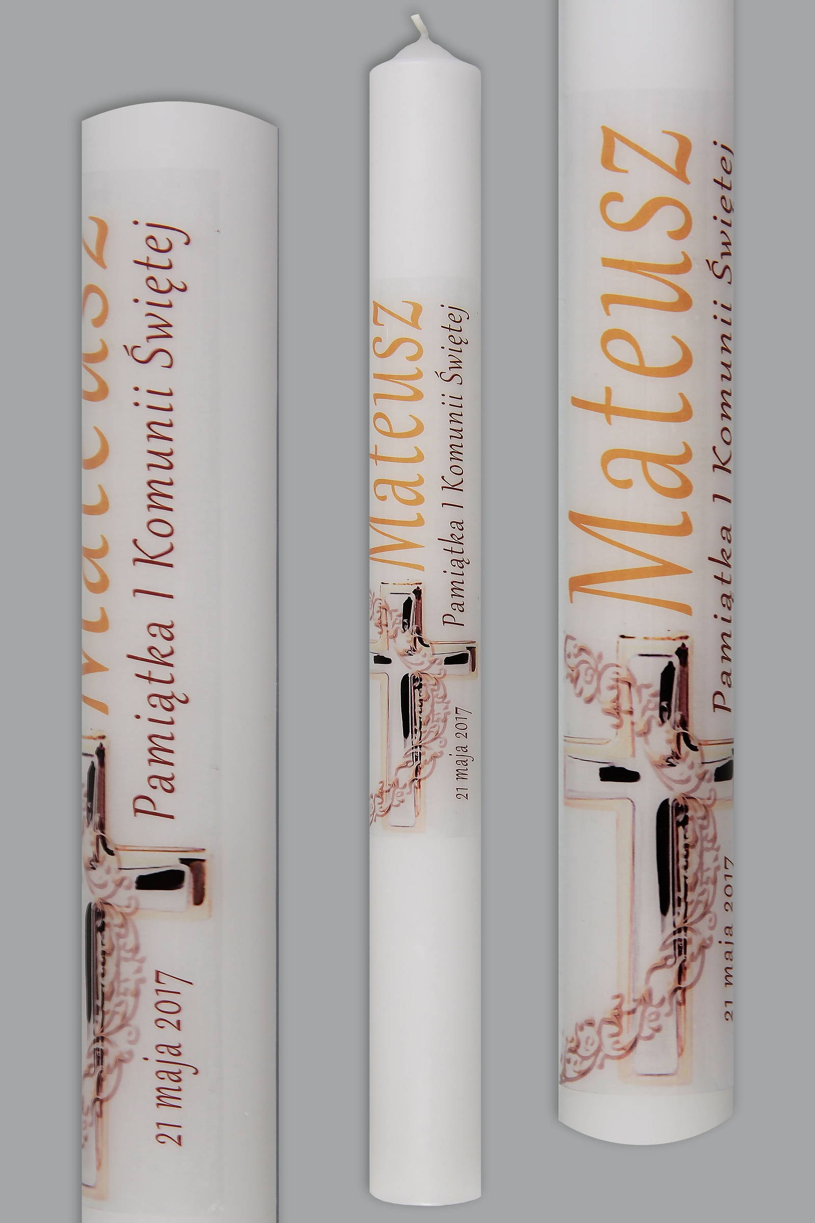 Kommunionkerze zur Personalisierung UK-SW-KN1e/ch - obraz 0