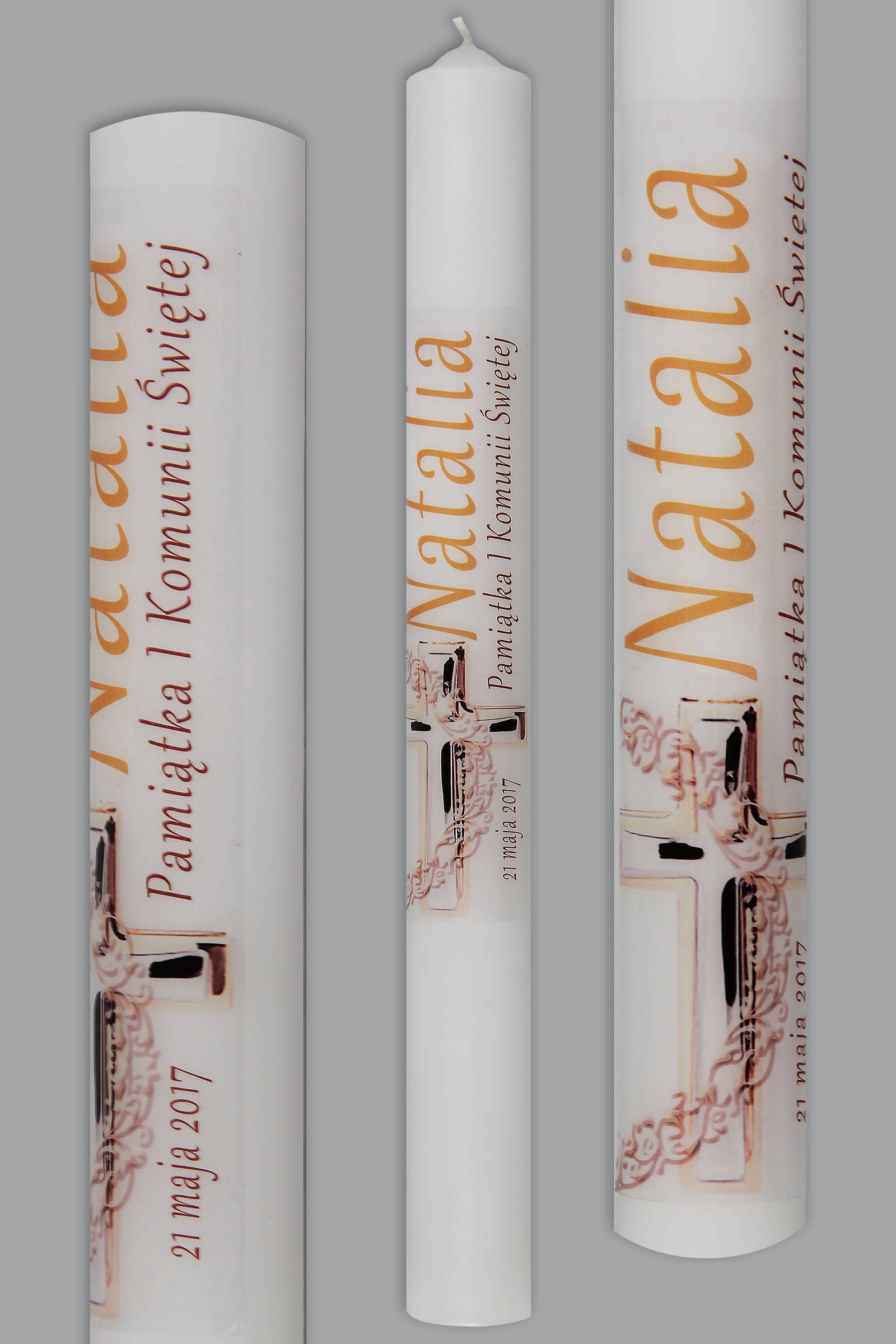 Kommunionkerze zur Personalisierung UK-SW-KN1e/dz - obraz 0