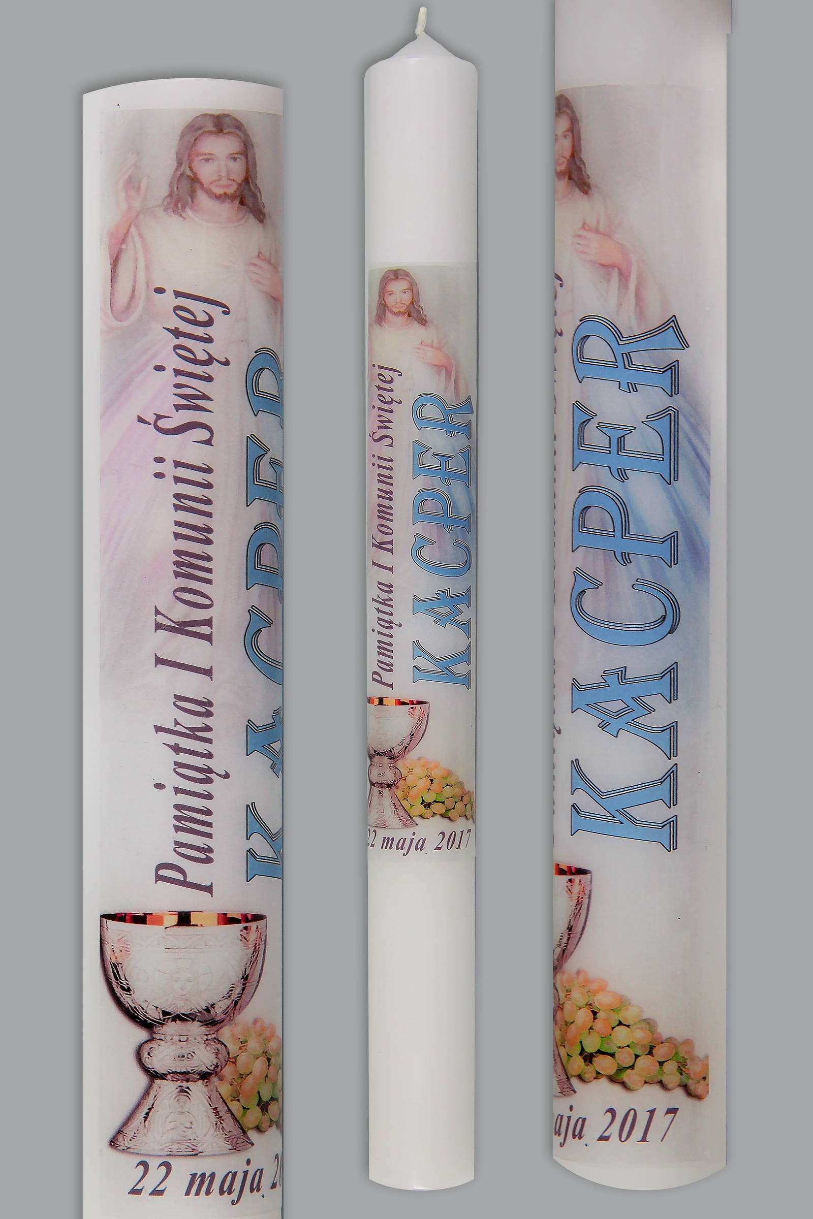 Kommunionkerze zur Personalisierung UK-SW-KN1f/ch - obraz 0