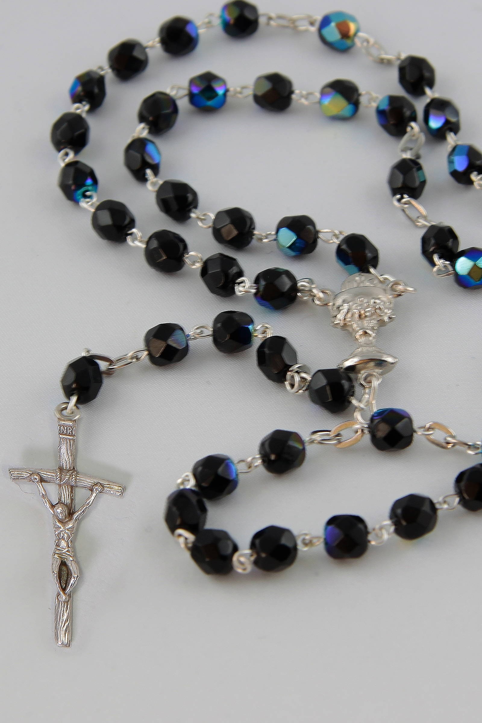Kommunion-Rosenkranz - Hämatit-Kristall UK-KH - obraz 1