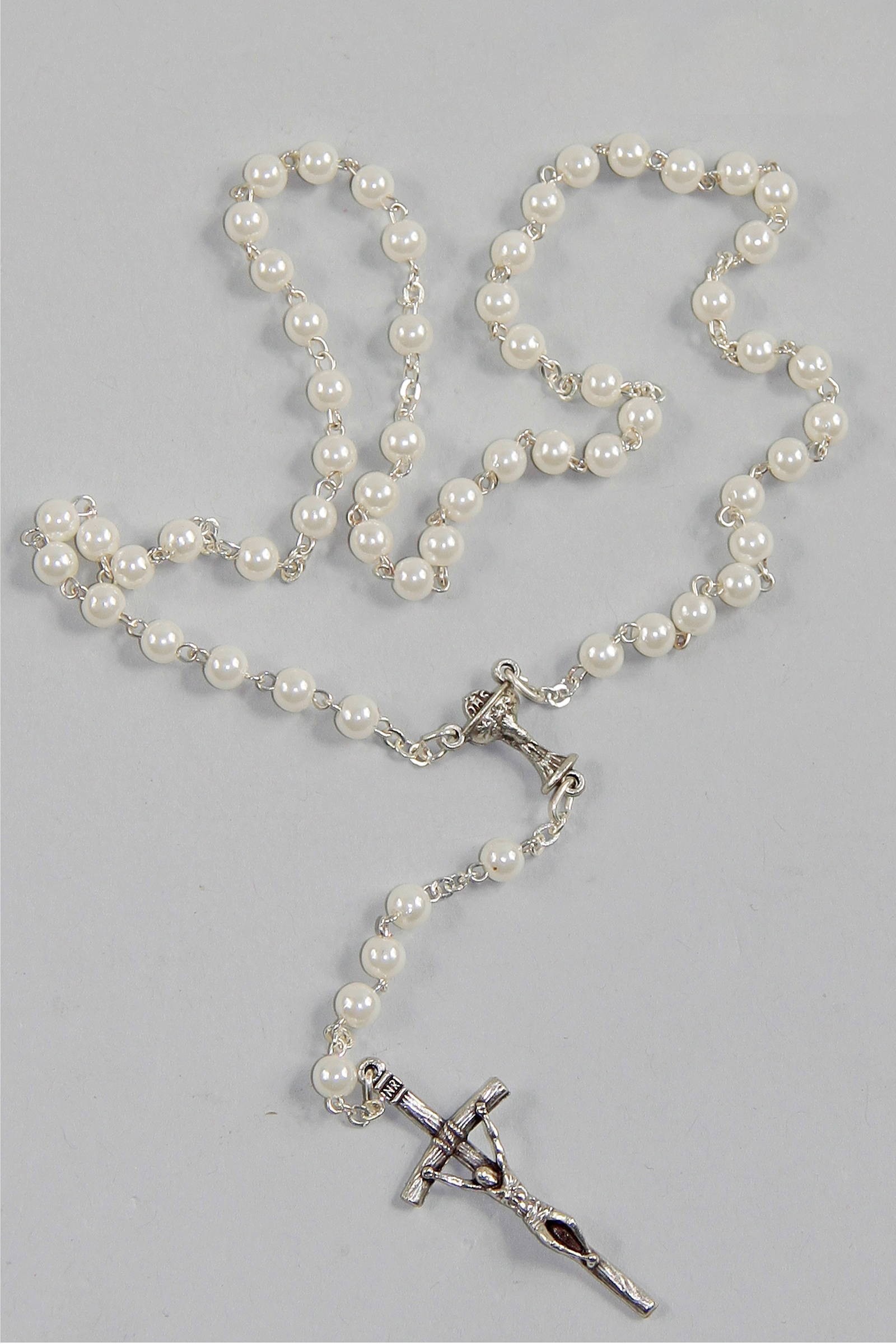 Kommunion-Rosenkranz - perlweiß UK-PB - obraz 0