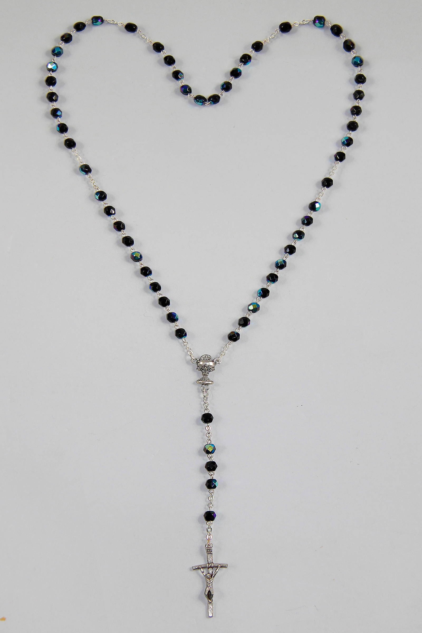 Kommunion-Rosenkranz - Hämatit-Kristall UK-KH - obraz 3