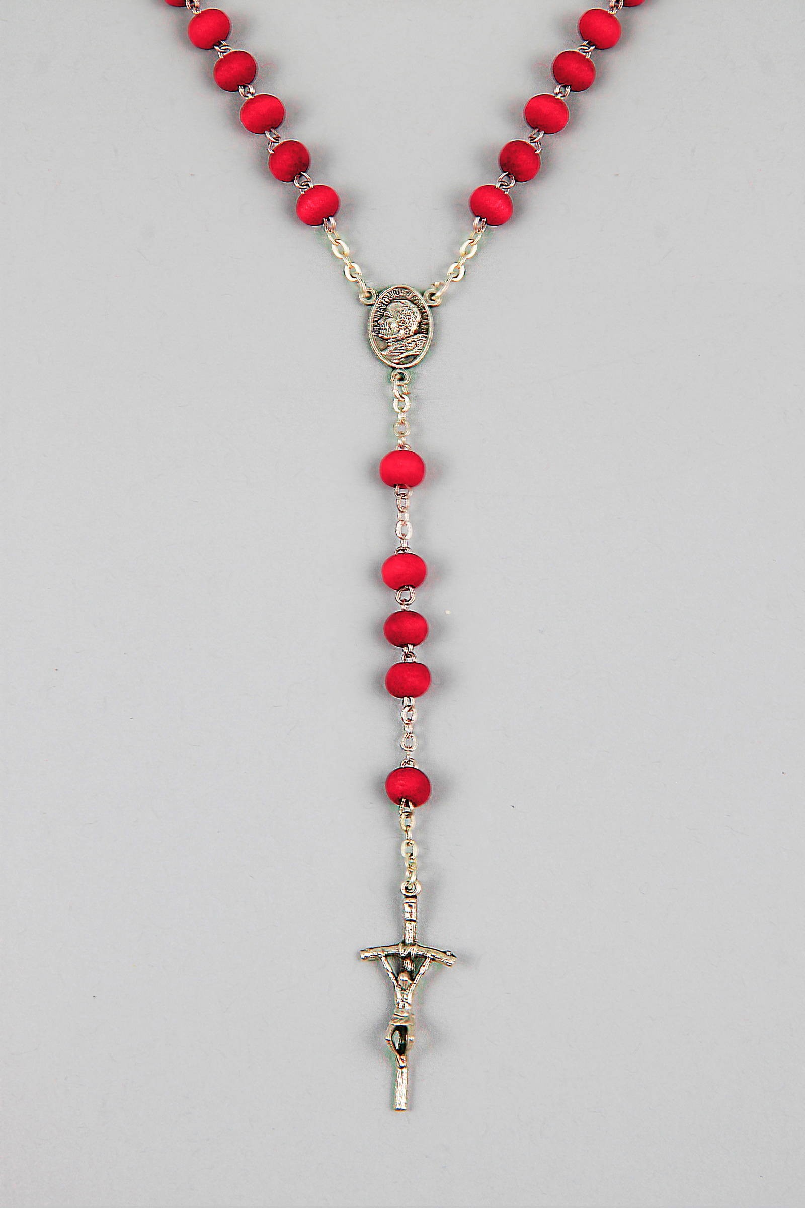 Kommunion-Rosenkranz - duftendes Rot UK-ZC - obraz 3