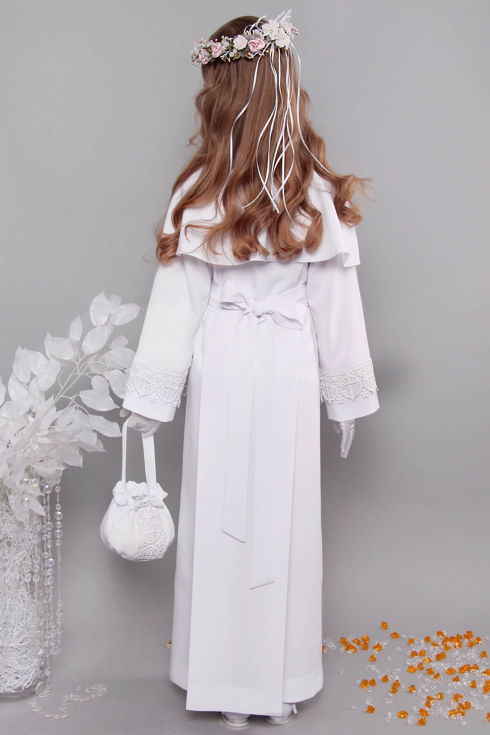 Kommunion albe mit guipure 3a/UK-KK - obraz 4