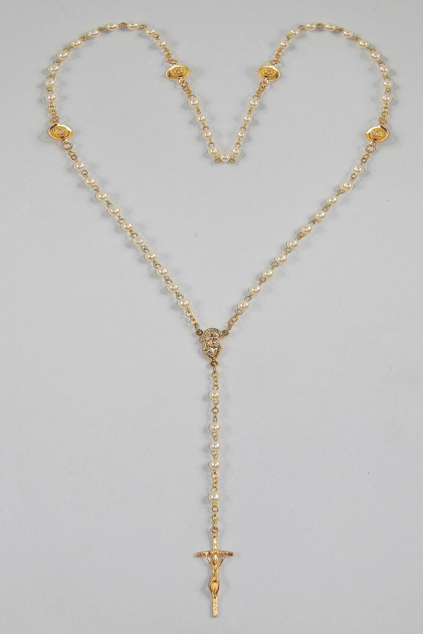 Kommunion-Rosenkranz - Perle aus Gold UK-PZ - obraz 2