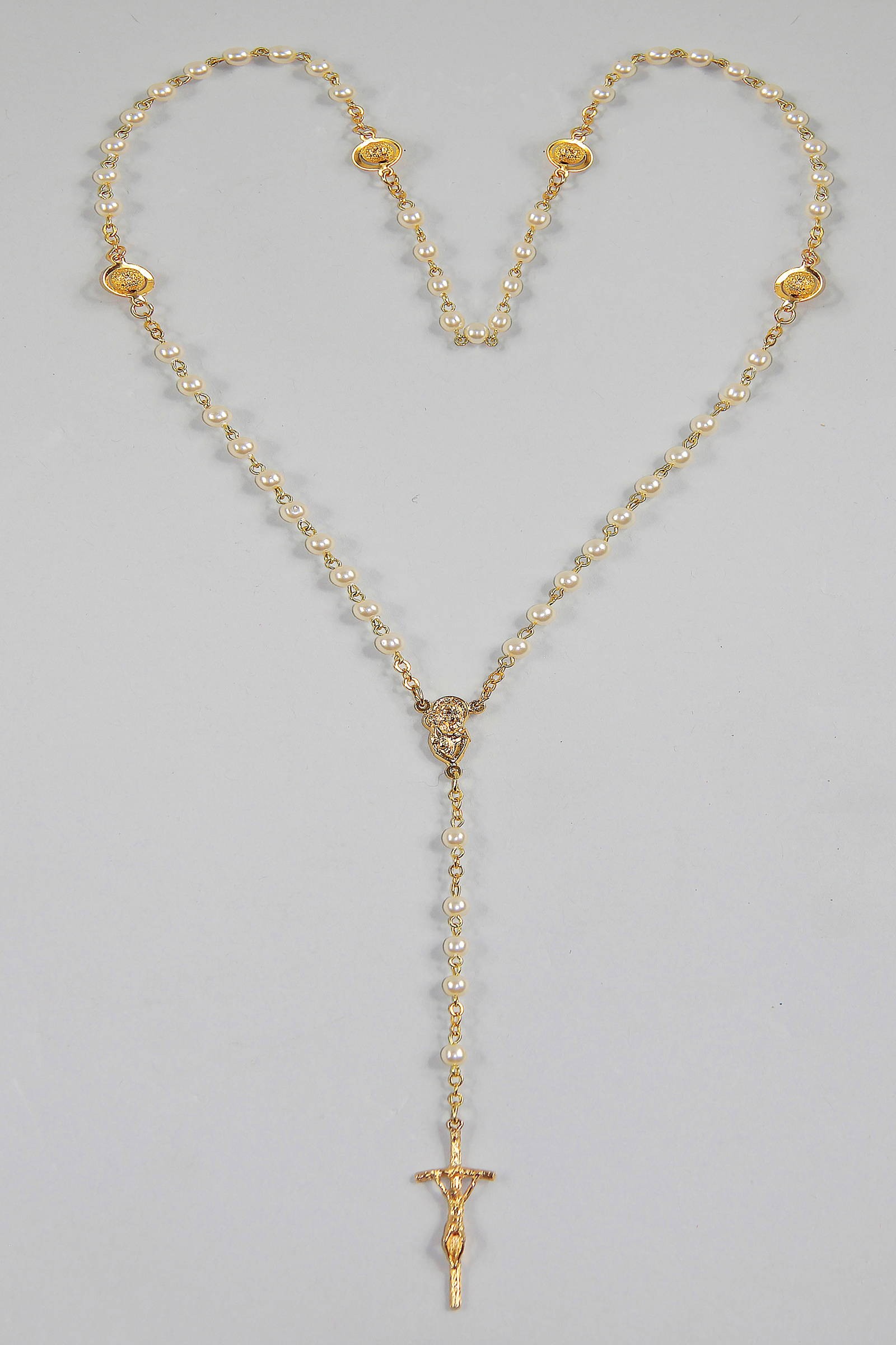 Kommunion-Rosenkranz - Perle aus Gold UK-PZ - obraz 2