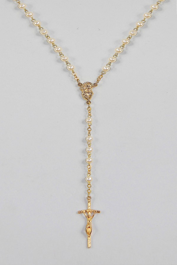 Kommunion-Rosenkranz - Perle aus Gold UK-PZ - obraz 3