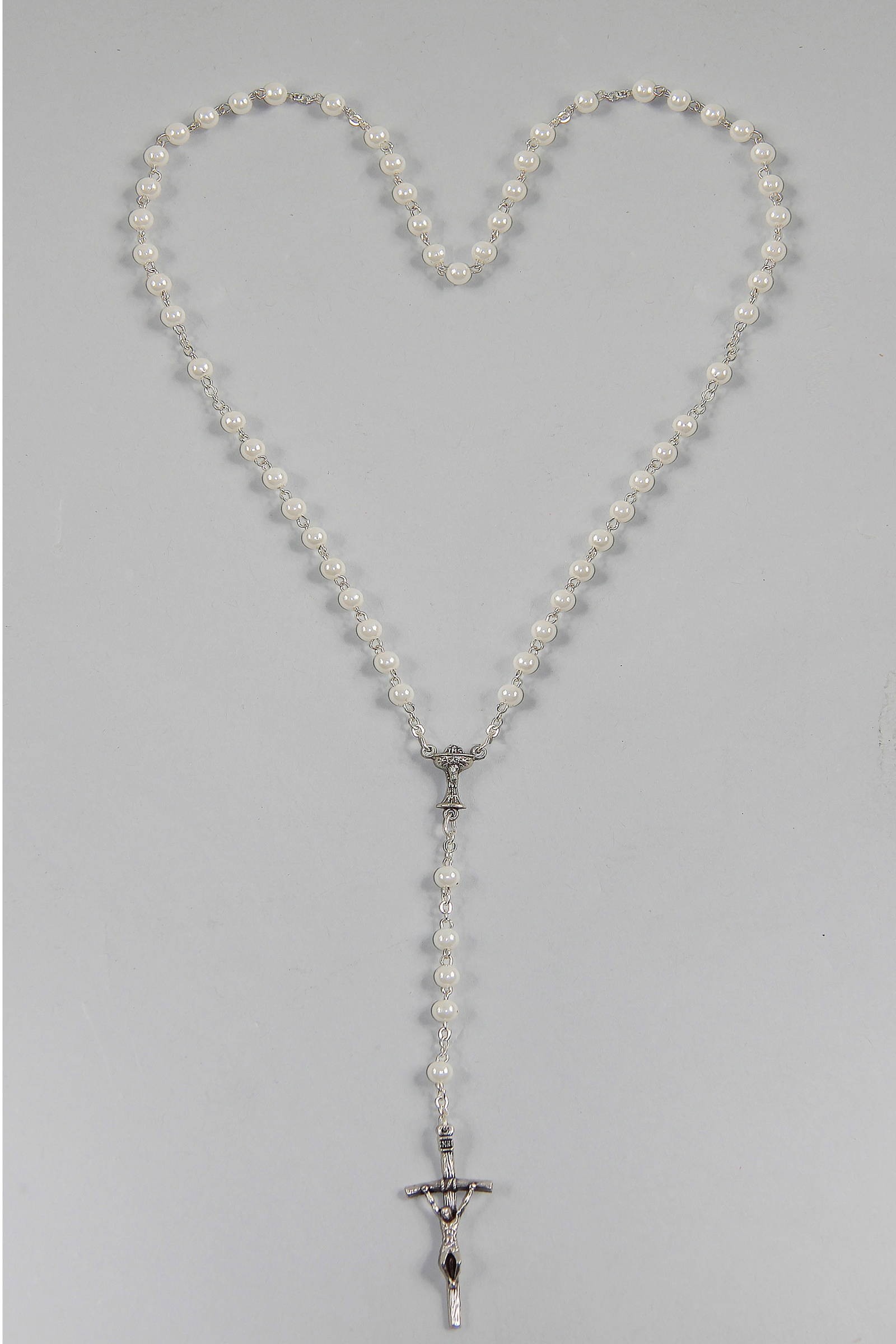 Kommunion-Rosenkranz - perlweiß UK-PB - obraz 1