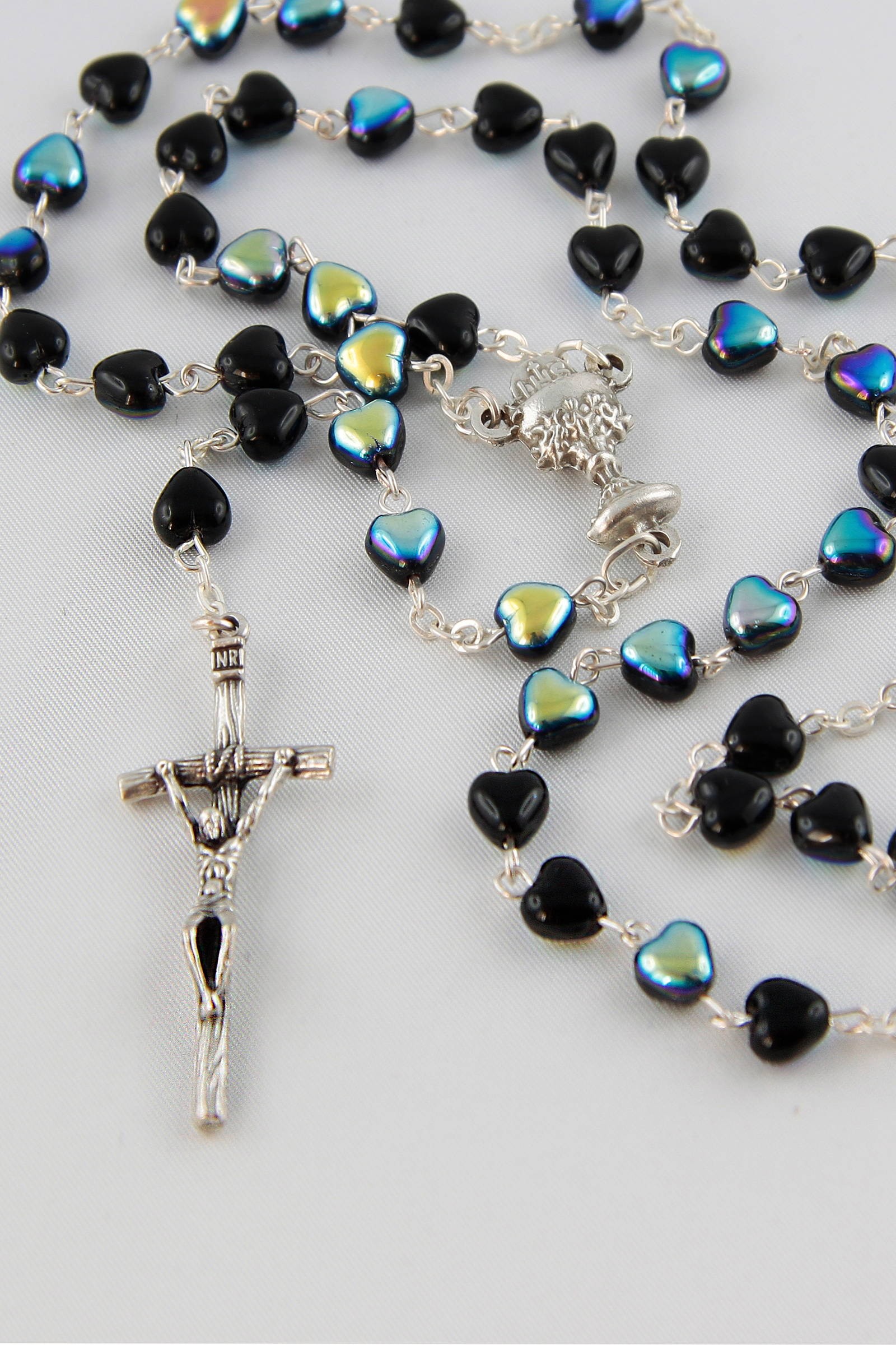 Kommunion Rosenkranz - Herzen Hämatit UK-SHC - obraz 0