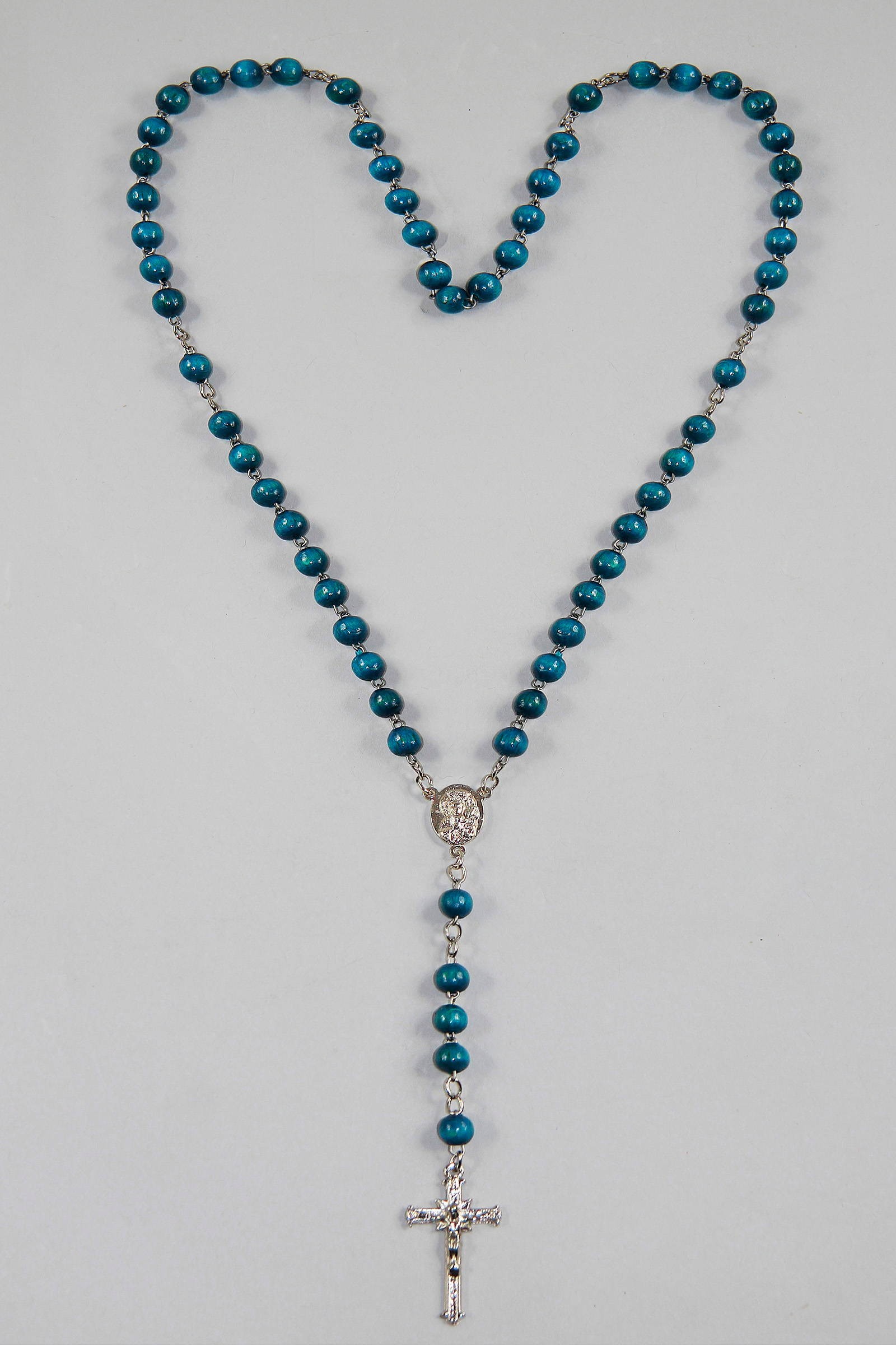 Kommunion-Rosenkranz - Holz blau UK-DN - obraz 1