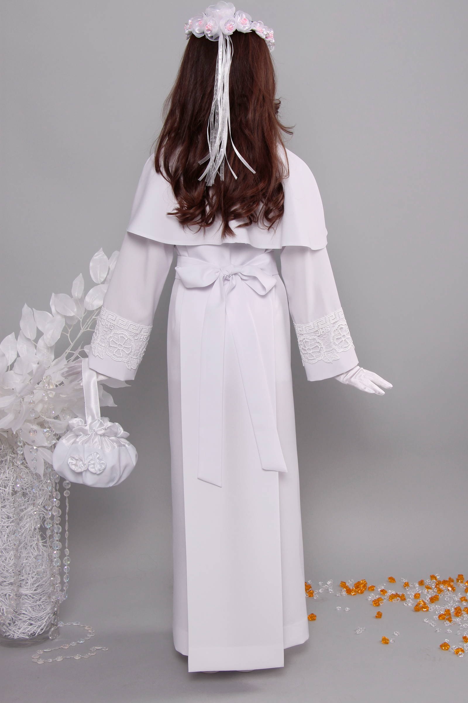 Kommunion albe mit guipure 10a/UK-KK - obraz 4