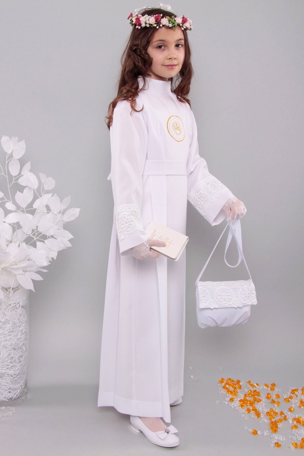 Kommunion albe mit guipure 8a/UK-Z1 - obraz 2