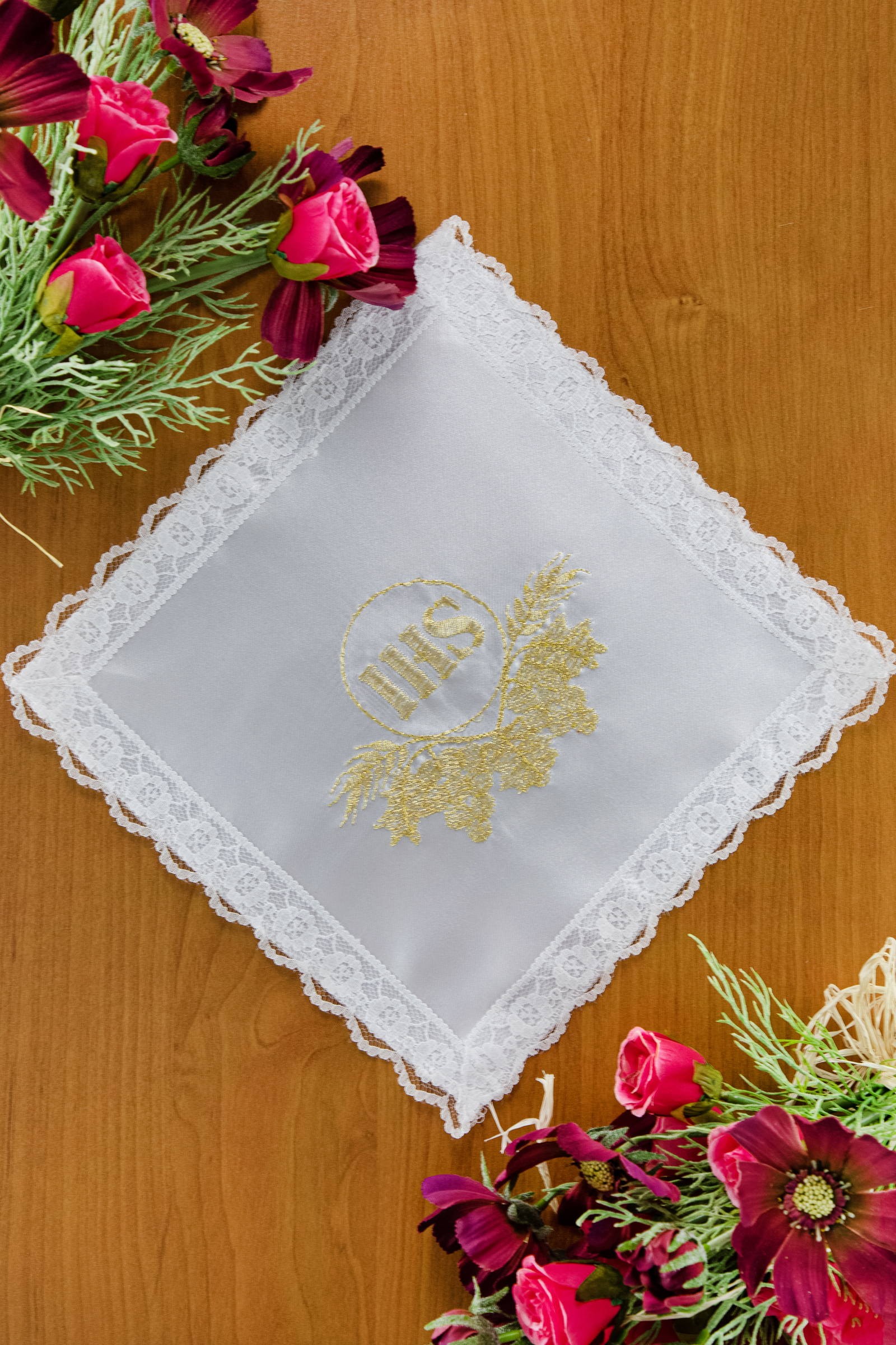 Besticktes Kommunion-Taschentuch UK-CH8 - obraz 0