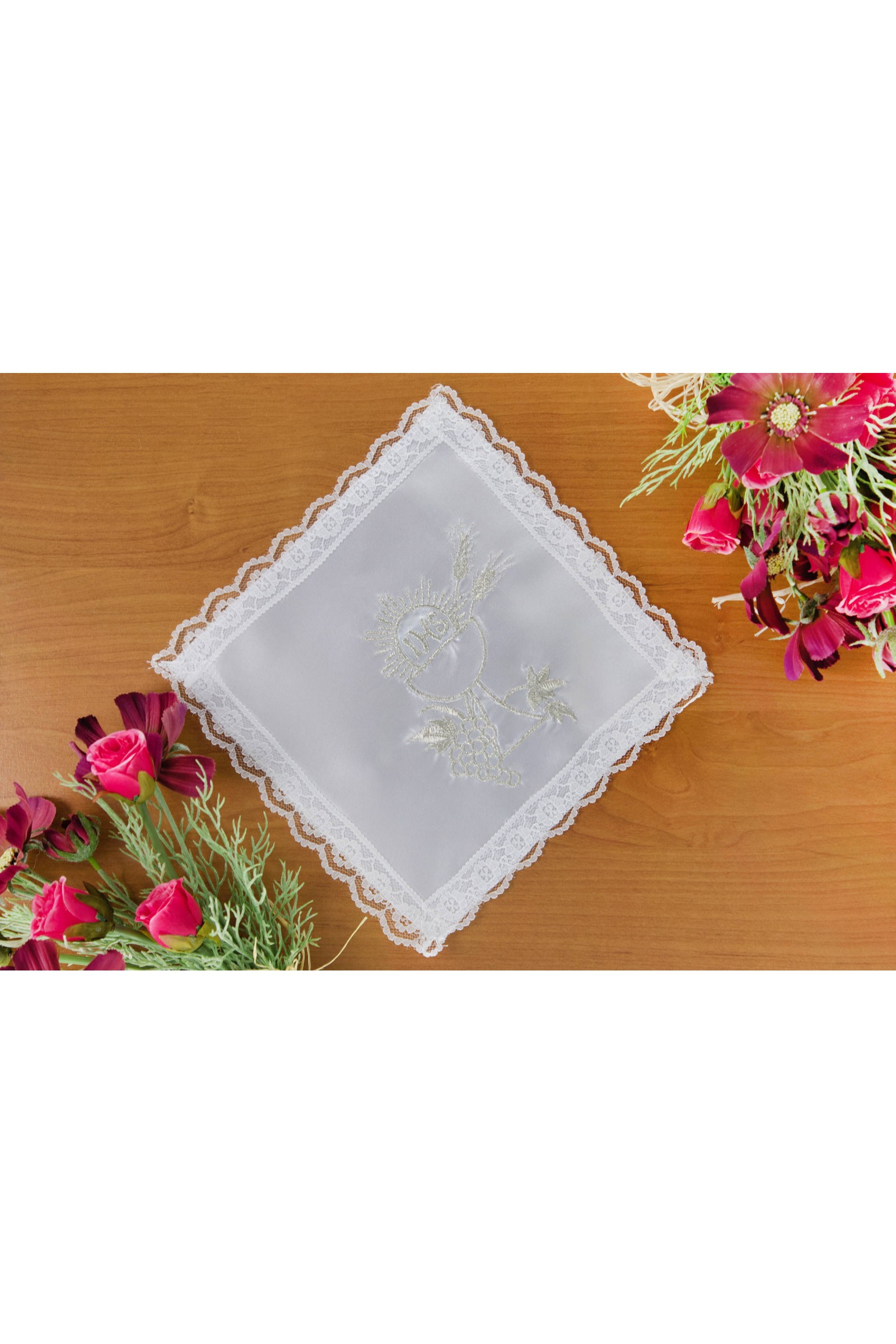 Besticktes Kommunion-Taschentuch UK-CH11 - obraz 1