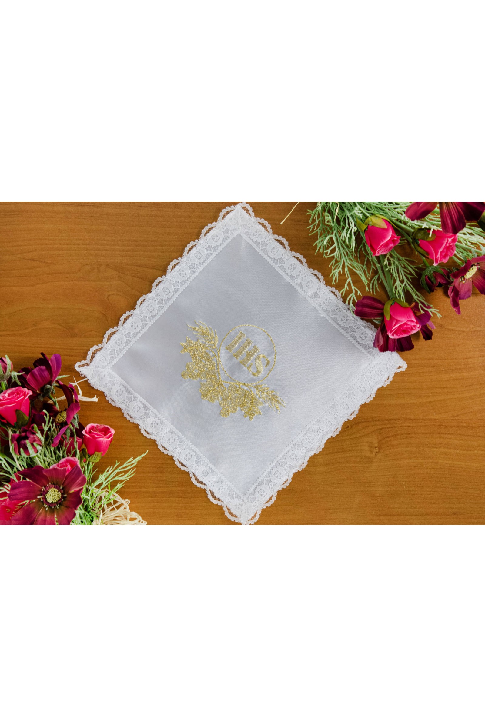 Besticktes Kommunion-Taschentuch UK-CH8 - obraz 1
