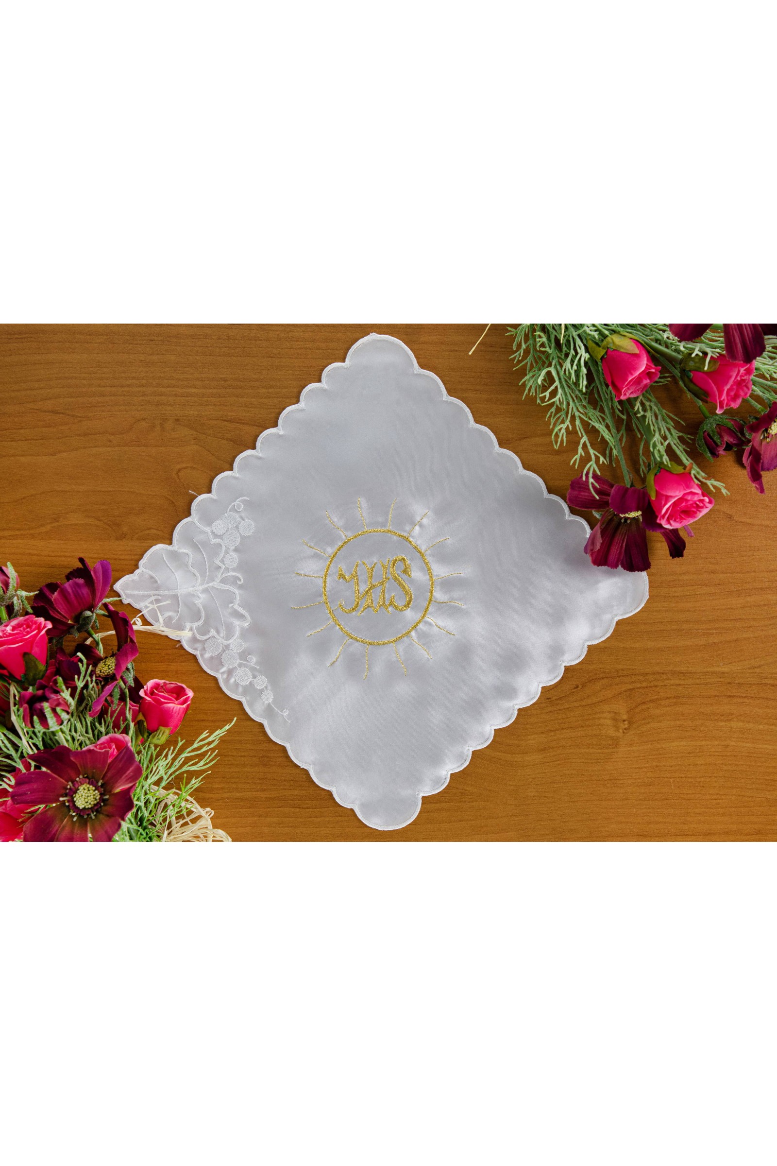 Besticktes Kommunion-Taschentuch UK-CH5 - obraz 1