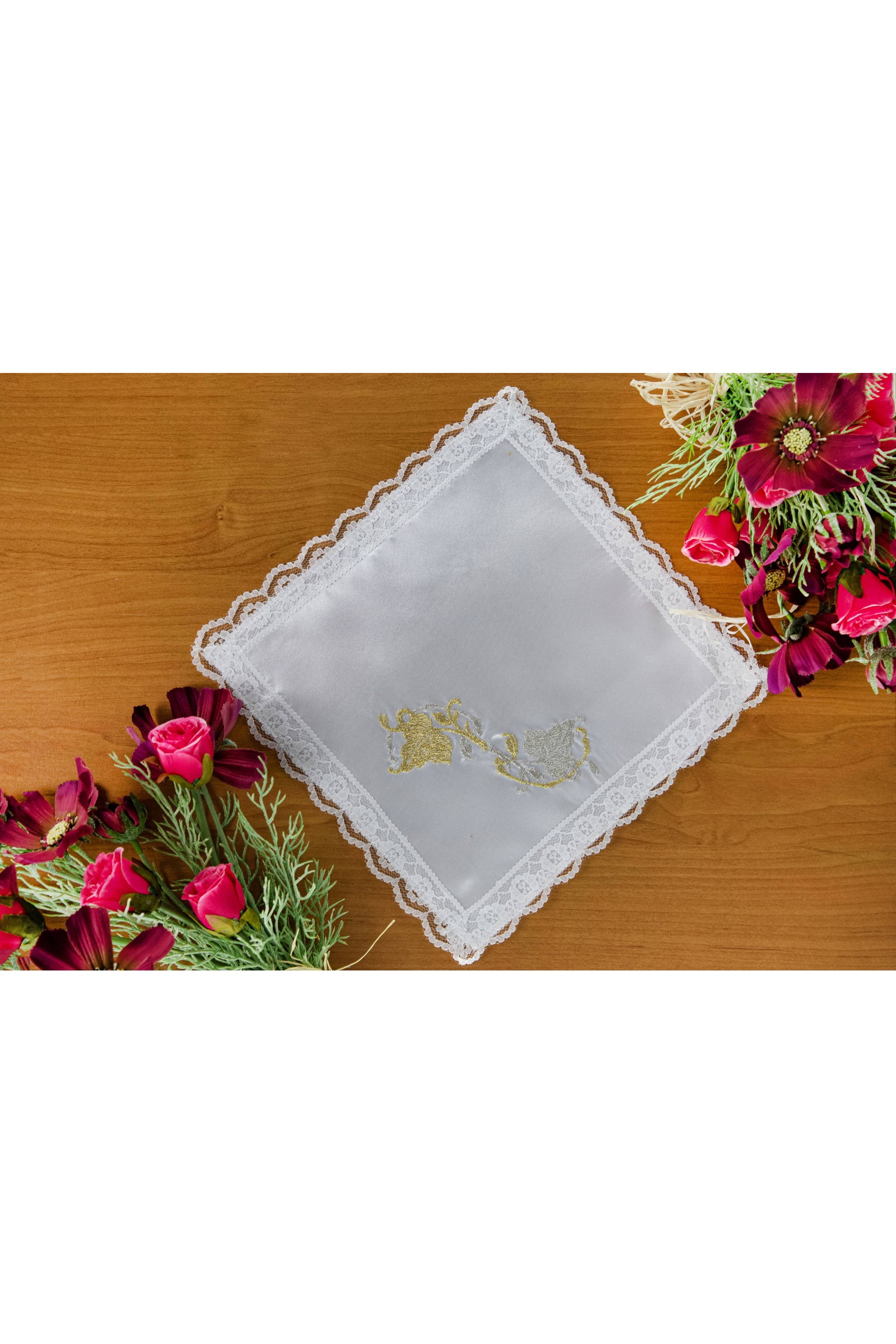 Besticktes Kommunion-Taschentuch UK-CH10 - obraz 1
