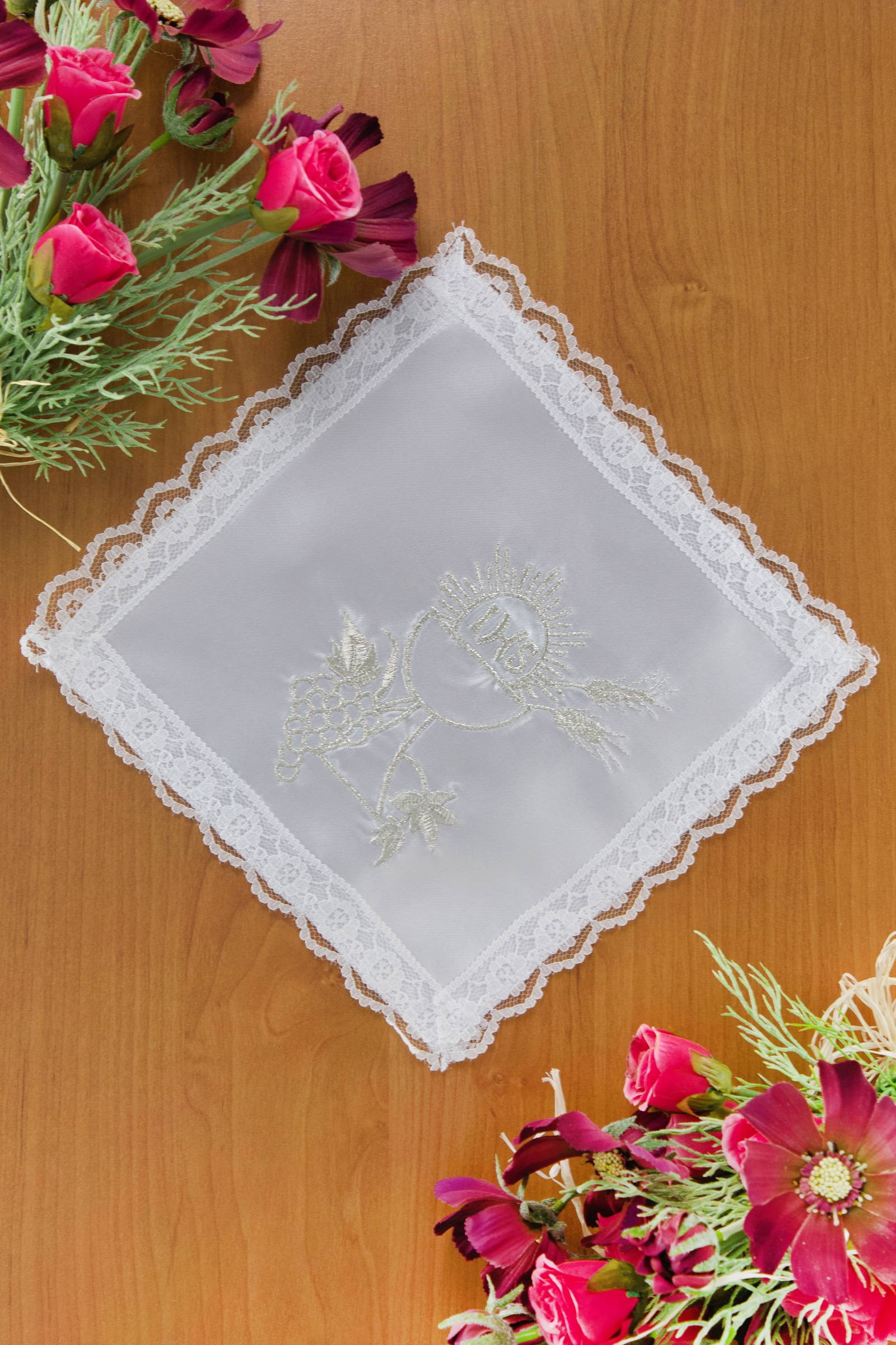 Besticktes Kommunion-Taschentuch UK-CH11 - obraz 0