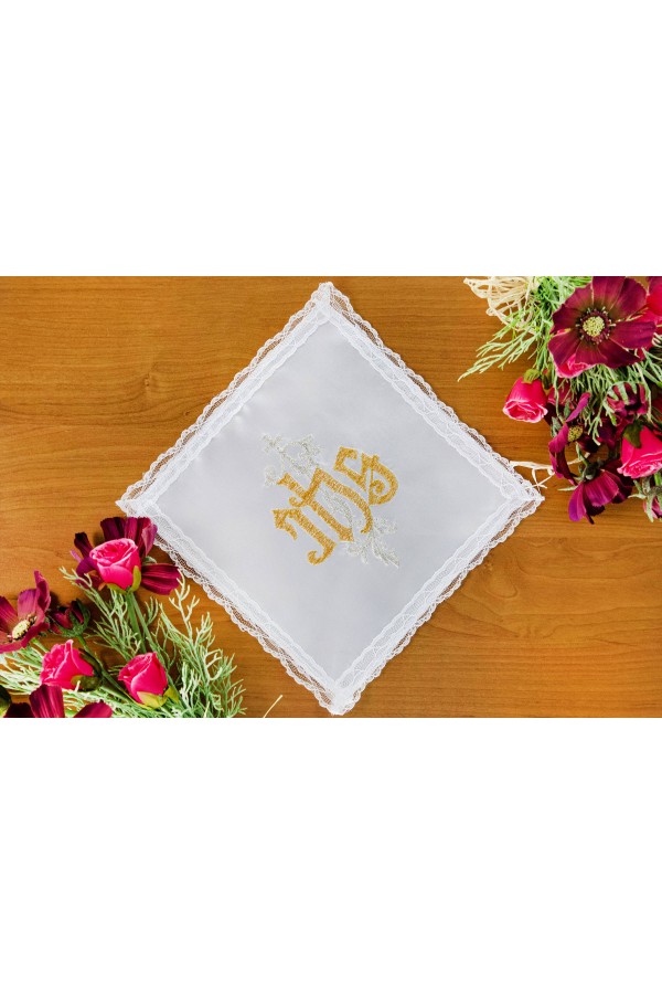 Besticktes Kommunion-Taschentuch UK-CH9 - obraz 1