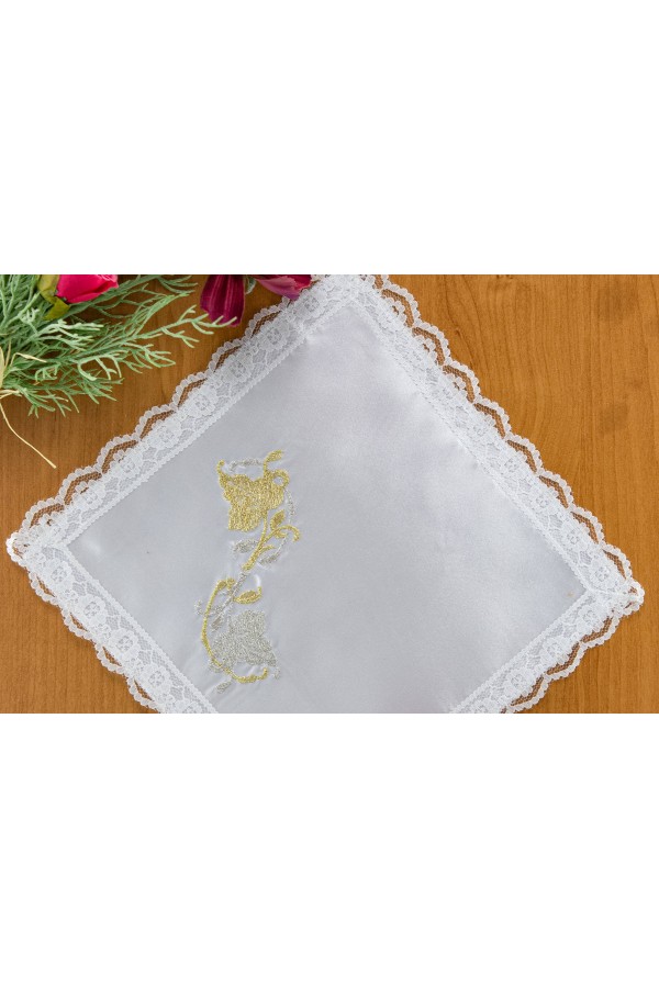 Besticktes Kommunion-Taschentuch UK-CH10 - obraz 2