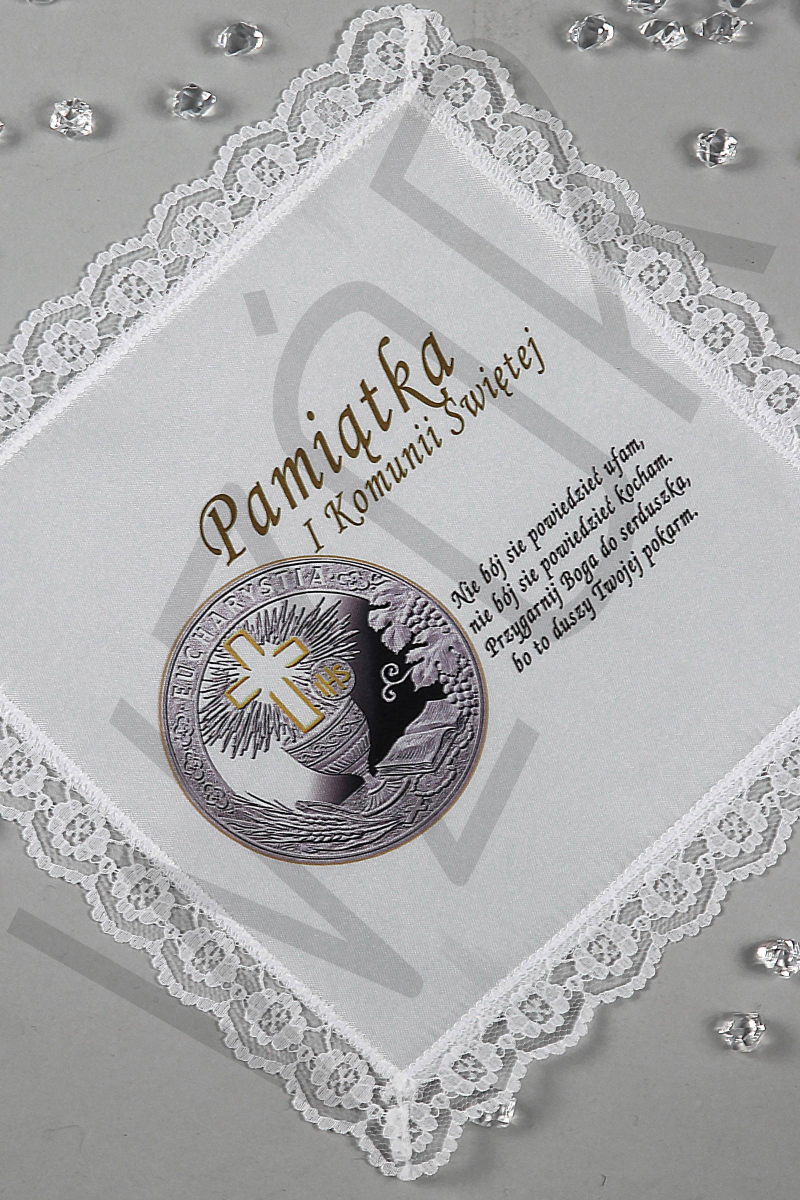 Kommuniontaschentuch mit Grafik UK-CHG 1 - obraz 1