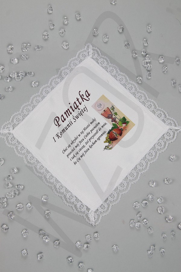 Kommunionstaschentuch mit Grafik UK-CHG 5 - obraz 1