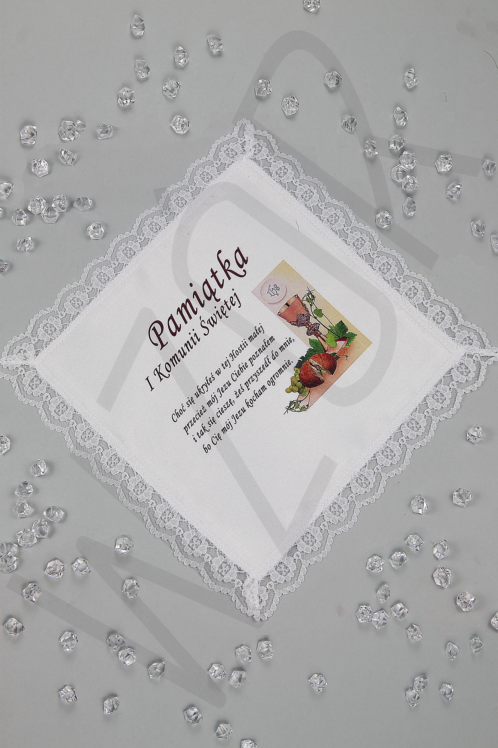 Kommunionstaschentuch mit Grafik UK-CHG 5 - obraz 1