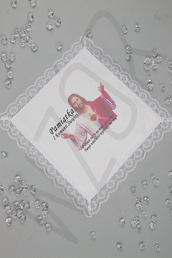 Kommunionstaschentuch mit Grafik UK-CHG 8 - obraz 1