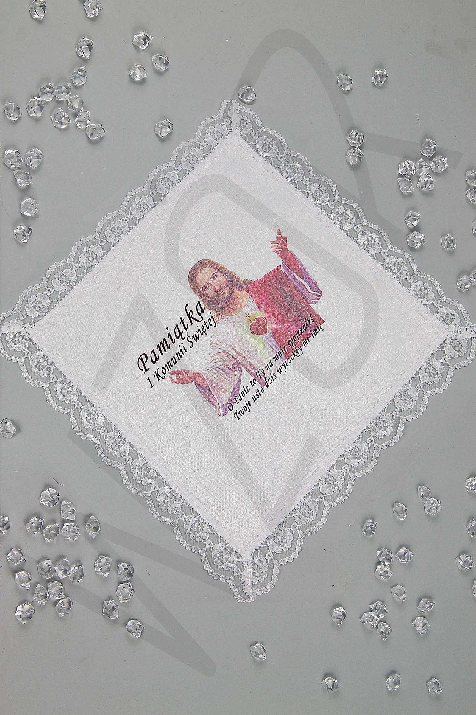 Kommunionstaschentuch mit Grafik UK-CHG 8 - obraz 1