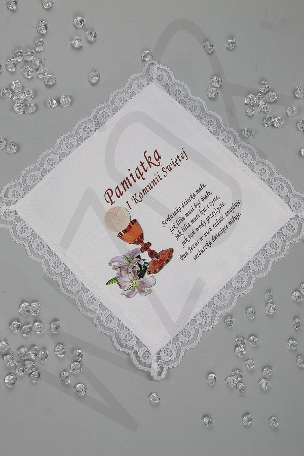 Kommunionstaschentuch mit Grafik UK-CHG 6 - obraz 1