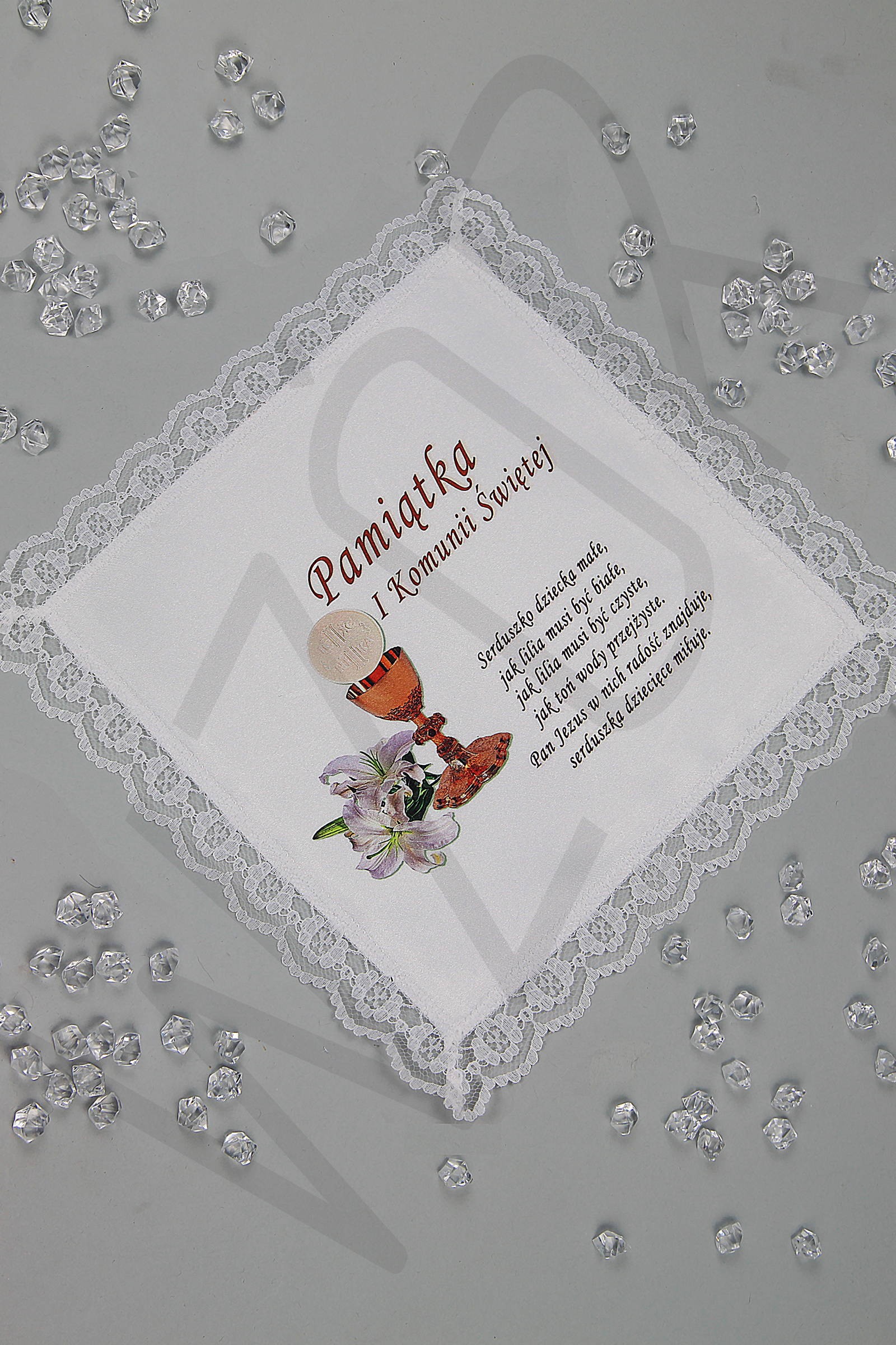 Kommunionstaschentuch mit Grafik UK-CHG 6 - obraz 1