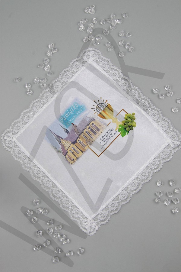 Kommunionstaschentuch mit Grafik UK-CHG 11 - obraz 1