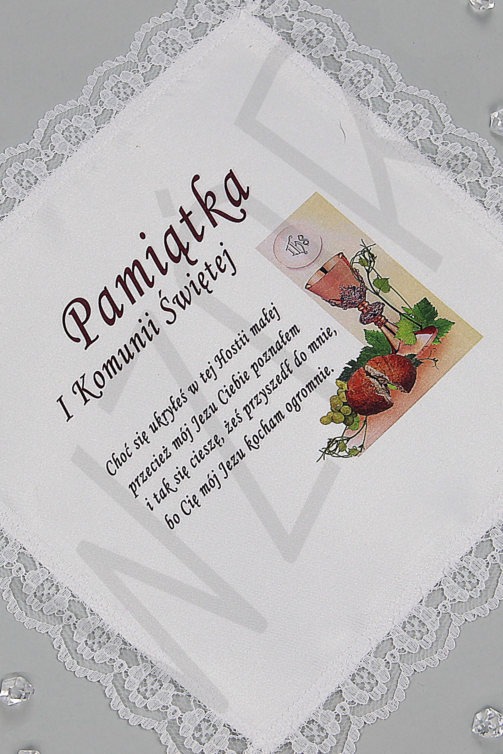 Kommunionstaschentuch mit Grafik UK-CHG 5 - obraz 0