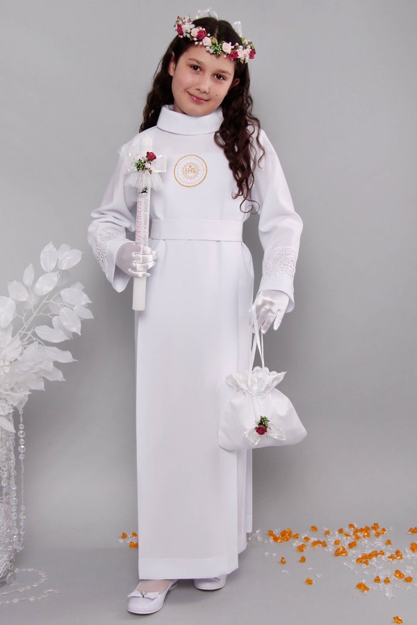 Kommunion albe mit guipure 13a/UK-Z1 - obraz 2