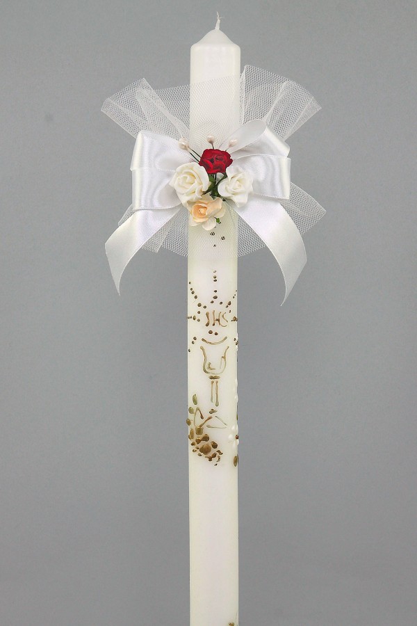 Kommunionshimmel mit Blumenstrauß UK-Op13 - obraz 1