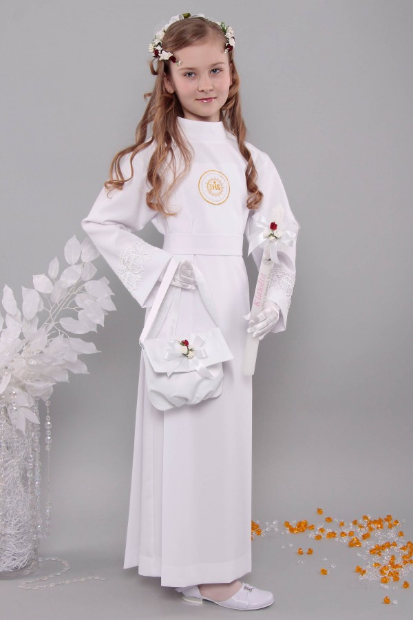 Kommunion albe mit guipure 8a/UK-Z2 - obraz 2