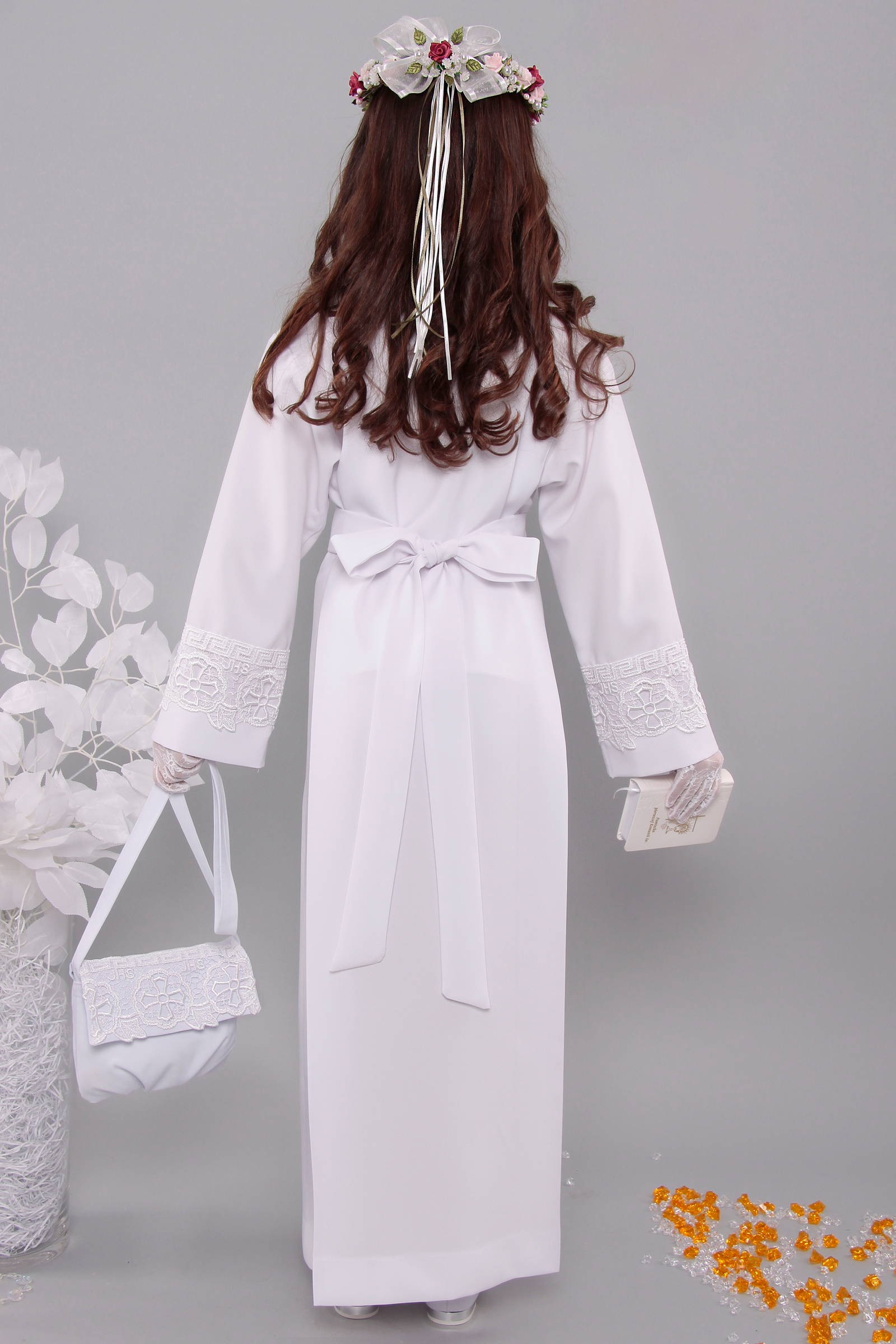 Kommunion albe mit guipure 8a/UK-Z1 - obraz 4