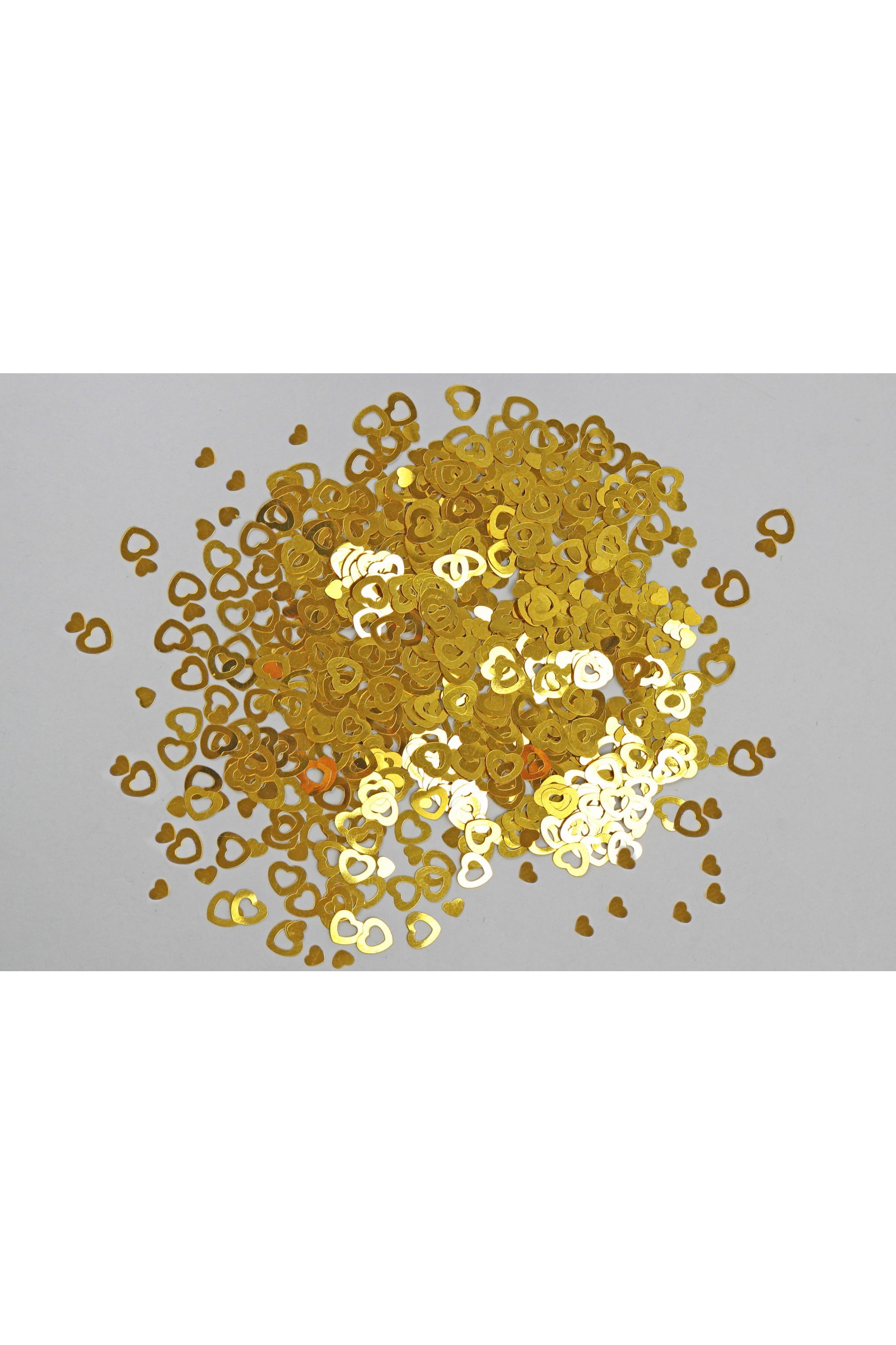 Tischdekoration zur Kommunion - Konfetti goldene Herzen - obraz 1