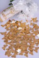 Tischdekoration zur Kommunion - Konfetti goldene Schmetterlinge - obraz 1