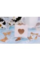 Tischdekoration zur Kommunion - Konfetti goldene Schmetterlinge - obraz 4
