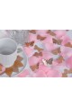 Tischdekoration für die Kommunion - Set mit Schmetterlingen und Rosenblättern - obraz 1