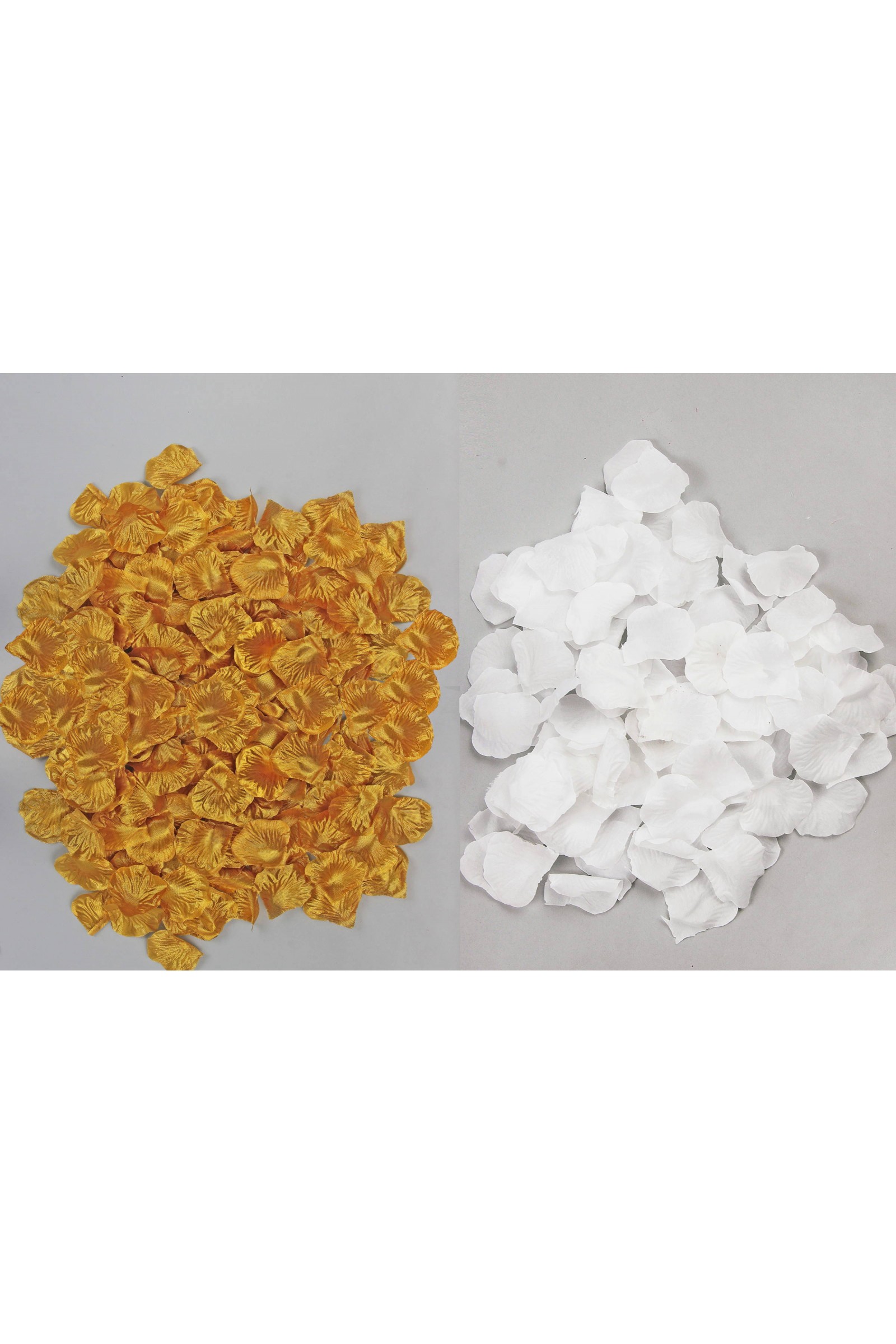 Tischdekoration zur Kommunion - Set aus goldenen und weißen Rosenblättern - obraz 3