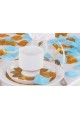 Tischdekoration zur Kommunion - Set aus goldenen und blauen Rosenblättern - obraz 2