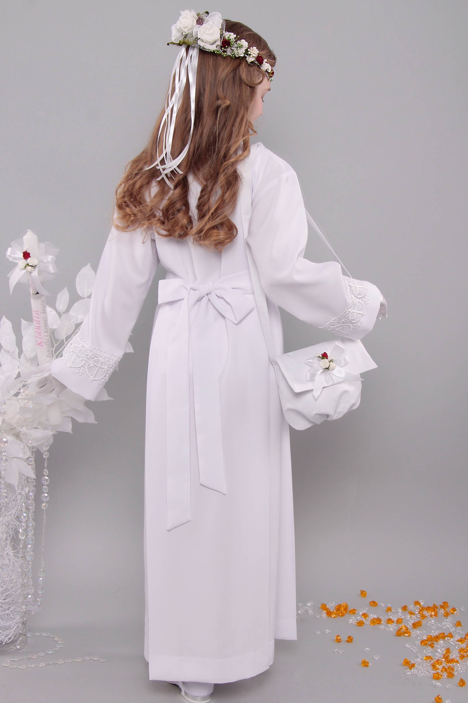 Kommunion albe mit guipure 8a/UK-Z2 - obraz 4