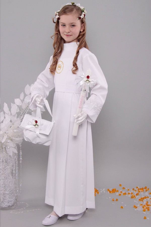 Kommunion albe mit guipure 8a/UK-Z2 - obraz 3