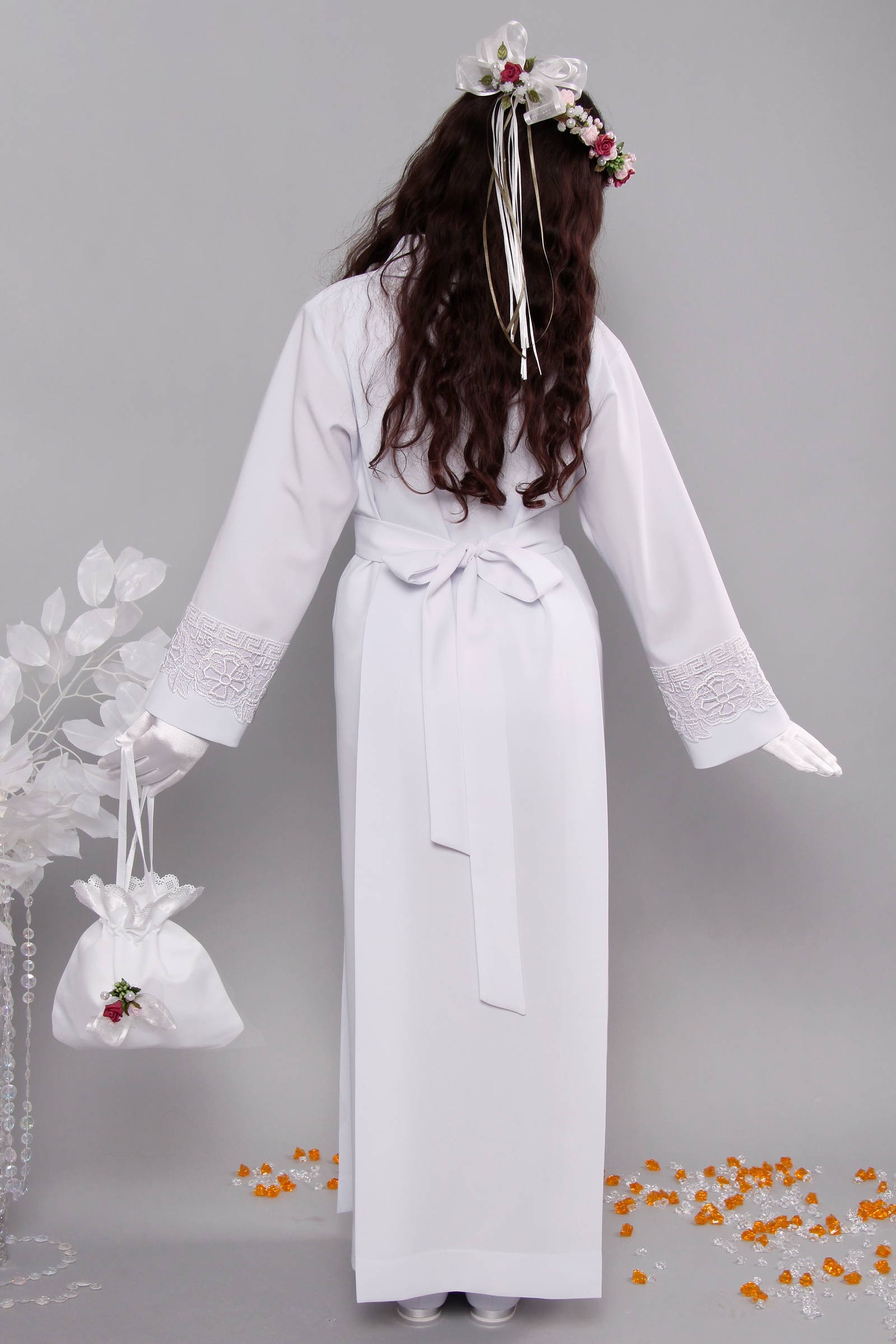 Kommunion albe mit guipure 13a/UK-Z1 - obraz 4